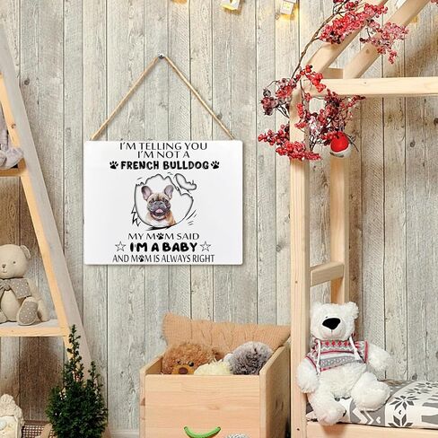 French Bulldog Decor Wooden Wall Hanging, French Bulldog Gifts for Women, Gifts for French Bulldog Lovers, French Bulldog Decor Hanging Sign for Front Door Porch Decorations, 8x10 Inch in Saudi Arabia