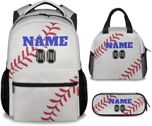 Baseball Backpacks Kids, 16 Inch Cute Backpack for School, White Lightweight Bookbag for Girls in Saudi Arabia