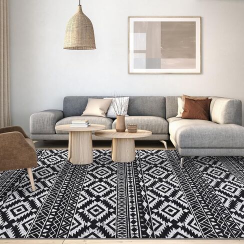 9x12 Area Rug Vintage Washable Living Room Rug Boho Distressed Accent Carpet Ultra-Soft Non Slip Floor Cover Indoor Low Pile Non-Shedding Foldable Thin Rug for Bedroom Nursery Dorm Multi in Saudi Arabia
