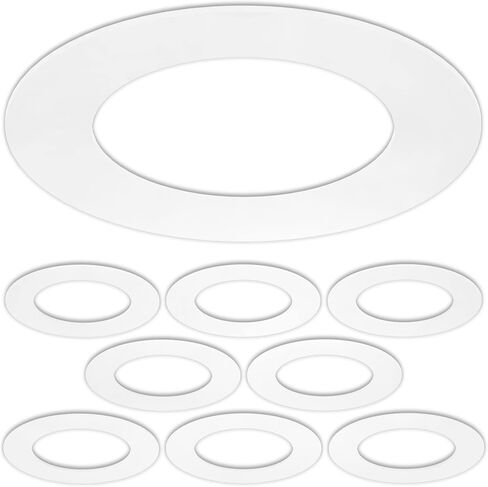 6 Pack Gloss White Goof Trim Ring for 4" Inch Recessed Can Lighting Down Light, Outer Diameter 6.7 Inches, Inner Diameter 4.2 Inches in Saudi Arabia