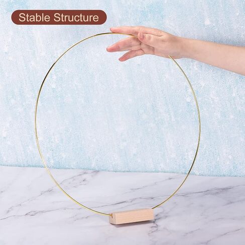 MECCANIXITY Metal Floral Hoop 12 Inch Wreath Rings Centerpiece Table Decorations Gold Tone for DIY Wedding Birthday Party Events 15 Set in Saudi Arabia