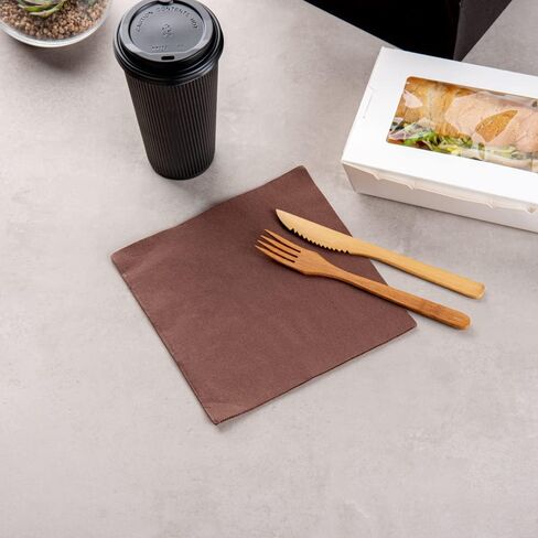 Restaurantware Luxenap مناديل عشاء مكونة من طبقتين مقاس 15.5 × 15.3 بوصة، 50 منديل للاستعمال مرة واحدة - مناديل مطوية من الورق البني الناعم والامتصاص مربعة لتناول طعام الغداء أو العشاء أو الاستخدام اليومي in Saudi Arabia