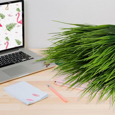 20 حزمة من النباتات الاصطناعية، نباتات بلاستيكية داخلية وخارجية مقلدة، شجيرات صناعية مقاومة للأشعة فوق البنفسجية، خضرة صناعية لتزيين فناء الشرفة (العشب) in Saudi Arabia