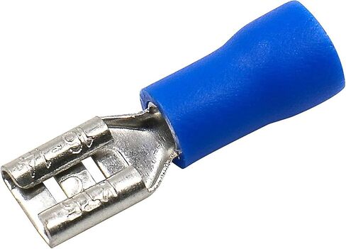 Baomain 0.187" Blue Female Insulated Spade Wire Connector 3/16'' Electrical Crimp Terminal 16-14 AWG 4.8 x 0.5mm FDD2-187 (100PCS) in Saudi Arabia