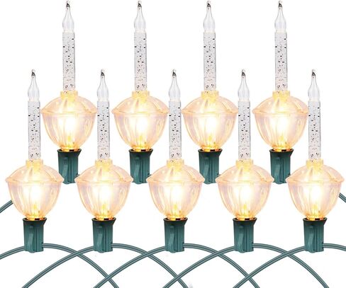 Brightown Christmas Bubble Lights Candle Lamp, Christmas Bubble Nights Lights with 5 Counts Bulbs, Plug in Christmas Window Candles Lamps, E12 Base, Vintage Bubble Lights for Holiday Home Decorations in Saudi Arabia