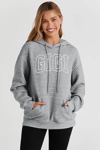 UNIQUEONE Grandma Sweatshirt Women Hoodies: Gigi Sweatshirts For Grandma Nana Life Waffle Drawstring Hooded With Pocket in Saudi Arabia