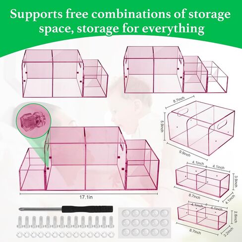 Acrylic Diaper Organizer, Changing Diaper Table Organizer, Removable Side Bins Baby Diaper Caddy Organizer,Tabletop Organizer Holds Diapers,Wipes, Wipe Warmer, Wipe Dispenser, and Other Essentials in Saudi Arabia