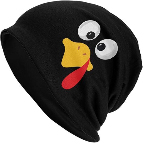 Thanksgiving Turkey Beanie Hat Chemo Cap Cancer Headwear Knitted Hat Warm Slouchy Skull Cap for Men Women in Saudi Arabia