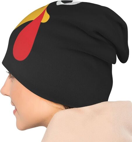 Thanksgiving Turkey Beanie Hat Chemo Cap Cancer Headwear Knitted Hat Warm Slouchy Skull Cap for Men Women in Saudi Arabia