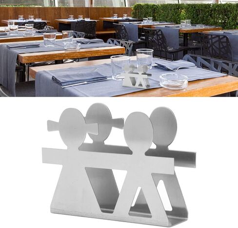 Napkin Holder, Standing Table Napkin Holder Standing Figure Boy and Girl Tissue Dispenser for Indoor Outdoor Dinner Kitchen Restaurant Home Bar(Gray) in Saudi Arabia