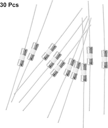 MECCANIXITY 20Pcs 3.6 x 10mm Ceramic Fuse Lead Wire 250V Slow Blow Ceramic Fuses Miniature Fuses for LCD TV (T2A) in Saudi Arabia