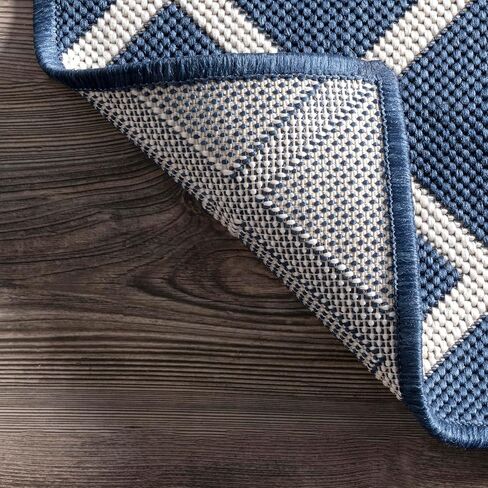 سجادة NuLOOM Celine Aztec للأماكن الداخلية/الخارجية، مقاس 5x8، أزرق in Saudi Arabia