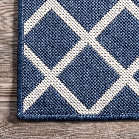 سجادة NuLOOM Celine Aztec للأماكن الداخلية/الخارجية، مقاس 5x8، أزرق in Saudi Arabia