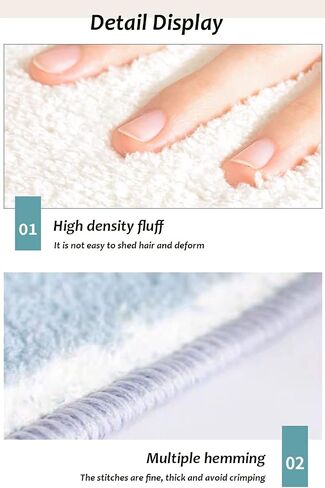 Cute Rainbow Sugar Colors Bathroom Rugs Non-Slip Washable Absorbent Plush Microfiber Floor Doormats Bath Mat Super Soft for Entrance Decoration Indoor Water Absorption (Green, 50 * 80cm) in Saudi Arabia
