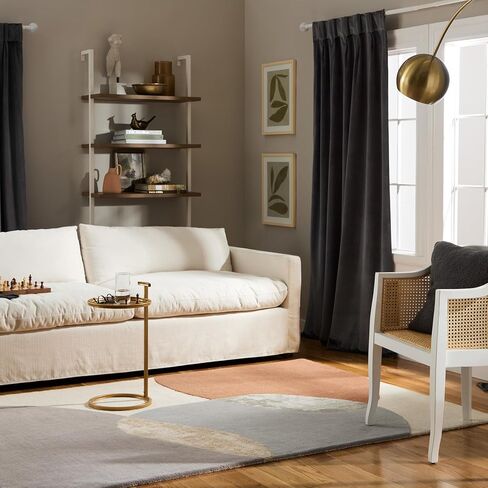 سجادة TOWN & COUNTRY LUXE Olso مجردة ملونة مصنوعة يدويًا من الصوف، بيج/صدأ/رمادي، 15.24 سم × 22.86 سم in Kuwait