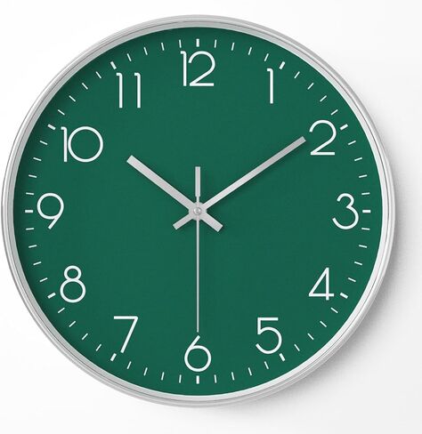 Navy Blue Modern Wall Clock for Living Room Decor, 14 Inch Large Wall Clock Silent Battery Operated, Classic Round Analog Clock for Bedroom, Kitchen, Office, Bathroom, Outdoor Patio, Pool in Saudi Arabia