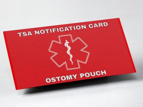 TSA Notification Card for Ostomy/Colostomy Pouch/Bag - Wallet Version (2) in Saudi Arabia