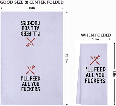 LXOMILL Funny Kitchen Towels for Men, Women, BBQ Grilling Cooking Dish Towels, Funny Birthday Gifts for Husband, Dad, Boyfriend, Friend, Hilarious Gag Gift for Chefs in Saudi Arabia