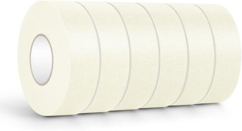 شريط لاصق NETEHA 3 بكرات للرسامين مقاس 2.54 سم × 55 ياردة، شريط لاصق لا يترك بقايا لطلاء الجدران، ووضع ملصقات الديكور والحرف اليدوية (بيج أبيض) in Kuwait