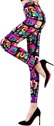 Fashion Pattern Print Leggings for Women,Cozy Beautiful Soft Printed Workout Legging Pants,Leopard/paw/Love Legging Pants in Kuwait