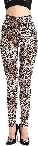 Fashion Pattern Print Leggings for Women,Cozy Beautiful Soft Printed Workout Legging Pants,Leopard/paw/Love Legging Pants in Kuwait