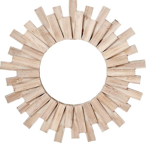 تصميم مميز من Ashley Braylon مرآة مستديرة معاصرة مقاس 32 بوصة مع تصميم زجاجي مقطوع بالفسيفساء، فضي in Kuwait