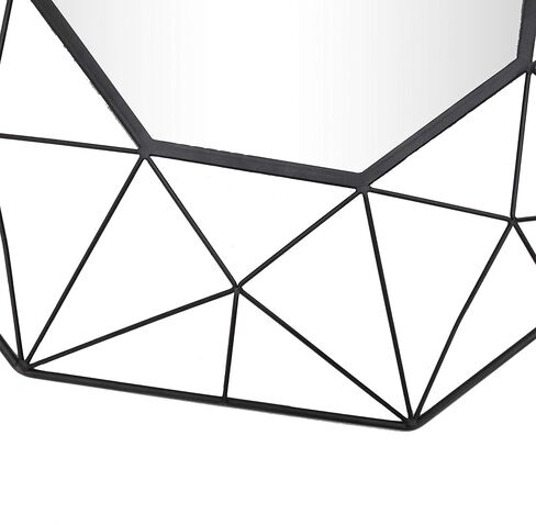 Medium Octagonal Black Metal Frame Modern Mirror (25 in. H x 25 in. W) in Saudi Arabia