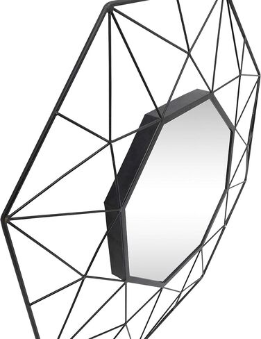 Medium Octagonal Black Metal Frame Modern Mirror (25 in. H x 25 in. W) in Saudi Arabia