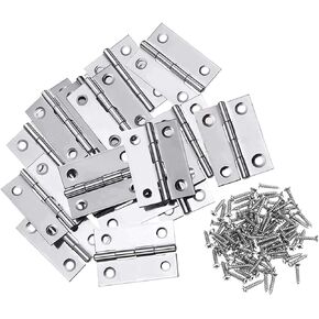 20 Stainless Steel 1.5-inch Folding Hingeshigh-Quality Door and Window Hinges with 80 Screws (1.5inch)