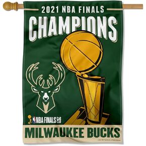 WinCraft Milwaukee Bucks 2021 Finals Champions House Banner Flag