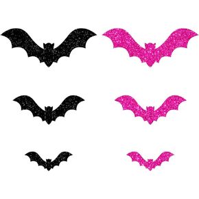 Halloween Window Clings Pink Bats for Wall Halloween Decor 3D Glitter Bats Window Stickers Cute Halloween Decor Black Pink Bat Stickers Halloween Party Decorations 3D Halloween Bats Wall Decor 18Pcs