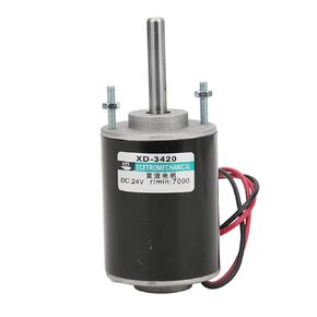 12V/24V 30W CW/CCW Permanent Magnet DC Motor Reversible Electric Gear Motor High Speed Low Noise for DIY Generator (24V 6000RPM)