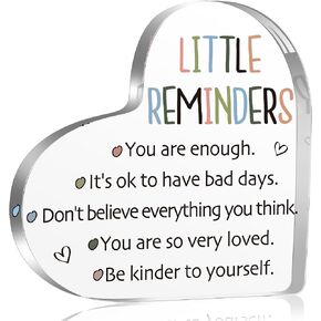 Inspirational Motivational Thanksgiving Decor Gifts for women, Little Reminders Encouragement Office Decor Sign Gifts for Women, Mental Health Gifts Dorm Decor for College Girls, Positive Gifts