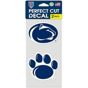 NCAA Penn State University Perfect Cut Decal (Set of 2), 4" x 4"
