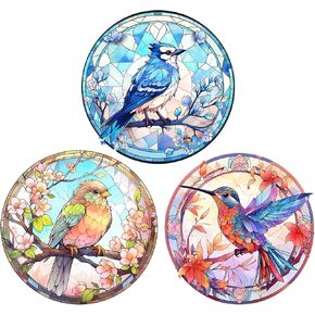 3Pcs Hummingbird Window Clings,Window Decals for Birds Strikes,Hummingbird Window Glass Electrostatic Stickers for Home Window (JD1856)