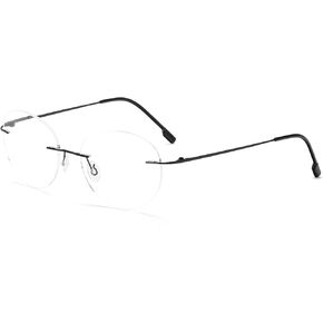 Round rimless reading glasses super light titanium alloy Reader for men and women