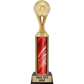 11" Red Soccer Sports Iconz Gold Trophies - Customized Soccer Sports Iconz Gold Trophy Awards Prime