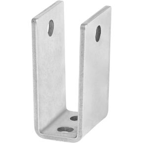 8 Pcs 4 Hole U-Shape Bracket for 3/4" Panels, Stamped 304 Stainless Steel Partition U Bracket, Installation Fasteners, Thickness 2.8mm