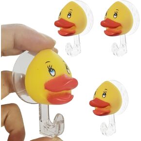 Cute Suction Cup Hooks Animal Style Vacuum Suction Cup Hanger Hooks for Shower/Bathroom/Glass/Windows/Kitchen, Duck/Frog/Dog/Dinosaur Removable Utility Suction Cup Small Hooks 4 Pack (Frog)