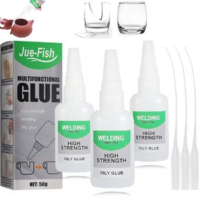 3Pcs Wood Glue, Welding High-Strength Oily Glue, Jue Fish Glue, Universal Super Glue for Wood Working, Metal, Ceramics, Leather, Glass, Shoes, Instant Bonding, Strong Adhesion, Repairs Last Long Time