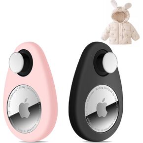 Airtag Holder for Kids 4 Pack Kids GPS Tracker,Anti-Removal Airtags Tracker Case with Safety Pins,Secure & Discreet,Suitable for Children,Elderly, Backpack,Jackets, Luggage (Grey, Pink,Blue,White)