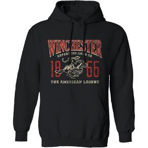Winchester Classic - Official Vintage 1866 Printed Fleece Pullover Hooded Sweatshirt for Men, Women, Unisex