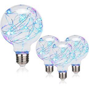 LED Decorative Bulbs,LED ST64 Fairy Light Bulb for Ambient Night Lighting, E26 Standard Base Edison with Starry Decorative String Lights for Bathroom, Bedroom, Living Room (Warm White, ST64)