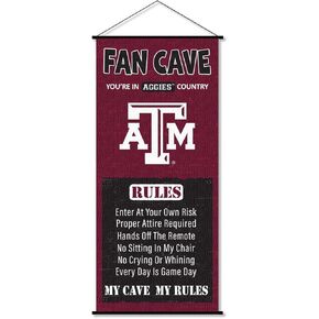 Texas A&M Aggies Man Cave Fan Banner Scroll