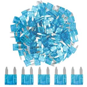 100 Pcs 15 AMP Standard Blade Fuses, Automotive Fuses 32V (12/24V) ATO/APR/ATS Fuse Kit for Car, Truck, RV, and Boat
