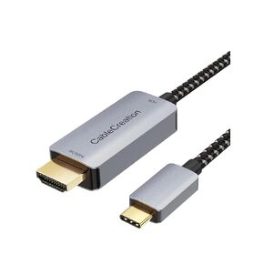 CableCreation USB C to HDMI 4K, Type C to HDMI Cord Thunderbolt 3/4 Compatible,USB-C to HDMI Android Phone to TV, HDMI to USBC Work with iPhone 15 Series, MacBook, iPad Pro, Galaxy, Surface, Dell,3ft