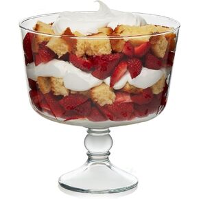 Libbey, 1-piece Set Selene Footed Glass Trifle Bowl, 9-inch, 96 oz, Clear