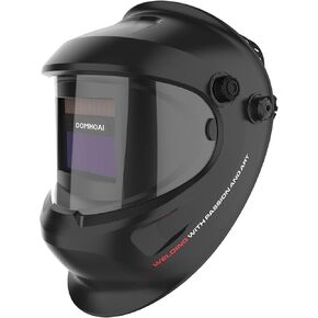 Welding Helmet Auto Darkening True Color, 1/1/1/2 Optical Clarity Solar Powered Welding Hood, Wide Shade 4/9-13 for TIG MMA/MIG ARC Grinding