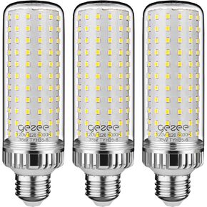gezee 35W LED Light Bulb, E26 Base LED Lamp, 280 Watt Equivalent, 3500 Lumens, Daylight White 6000K, Non-Dimmable (3-Pack