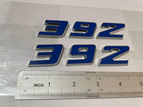 2pcs 392 Emblem, Badge Decal 3D Logo for 392(Black) in Saudi Arabia